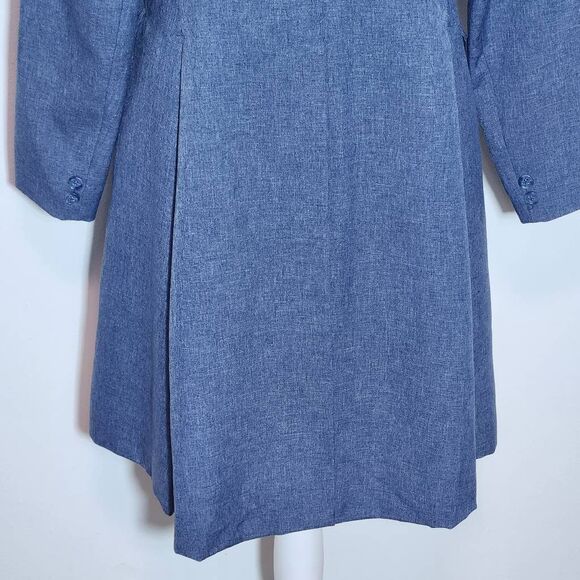 Reed Hill Vintage Blue Equestrian Day Coat Size 10 Blue Womens Equestrian Jacket - Picture 7 of 12